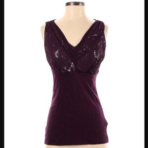 Express Size S Sleeveless Top Burgundy